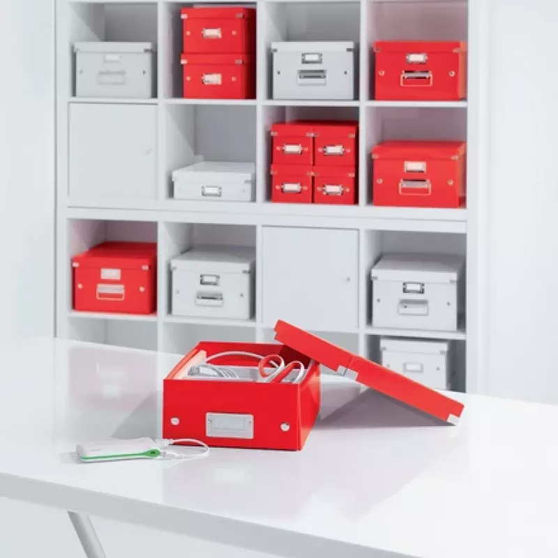 Leitz Click & Store WOW maža laikymo dėžė, raudona, A5