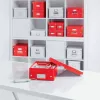 Leitz Click & Store WOW Medium Organiser Box, raudona, stačiakampė, kartoninė dėžė daiktams susidėti