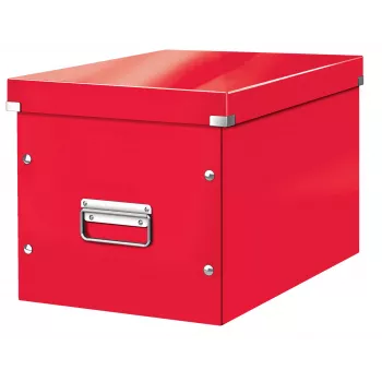 Leitz Box Click & Store WOW Cube Large Storage Box, didelė laikymo dėžė, raudona
