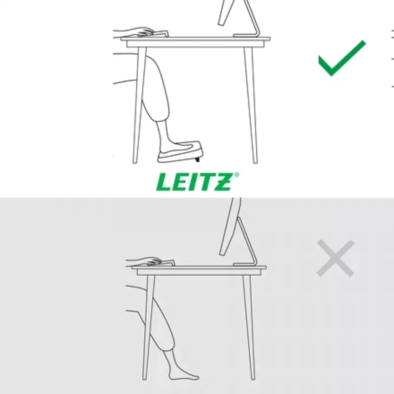Leitz Ergo reguliuojama pėdų atrama, 80% perdirbtas plastikas, pilka
