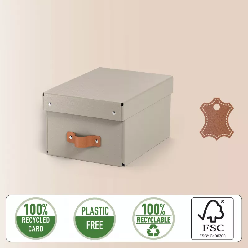 Dėžutė su dangčiu Leitz Puro, maža, 7L, 100% perdirbtas kartonas, 2 vnt.