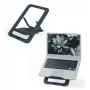 Leitz Ergo Aliuminio itin plokščias reguliuojamas nešiojamojo kompiuterio stovas, tamsiai pilkas, aliuminis, 25,4 cm (10 col.) – 43,2 cm (17 col.)