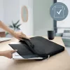 Leitz Ergo Aliuminio itin plokščias reguliuojamas nešiojamojo kompiuterio stovas, tamsiai pilkas, aliuminis, 25,4 cm (10 col.) – 43,2 cm (17 col.)