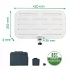 Leitz Ergo Small Pegboard stalo organizatorius, 42x25 cm, MDF, perdirbtas plastikas, guma, balta, spaustuvinis tvirtinimas
