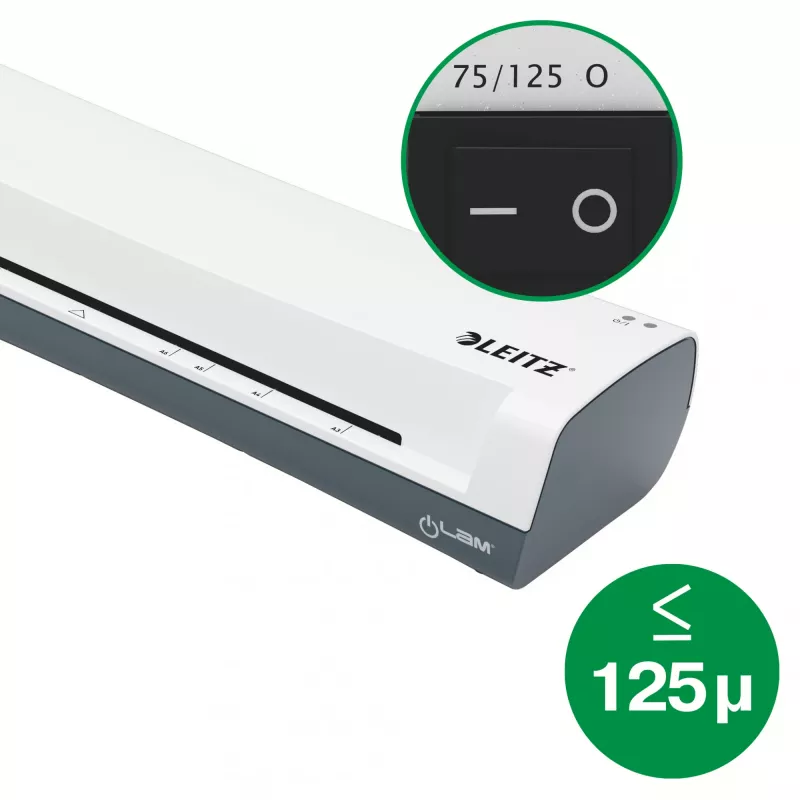 Leitz iLAM Home 4-in-1 A4 laminavimo rinkinys, 24 cm, karštas laminatorius, 300 mm/min, 0,4 mm, A4, 100 µm