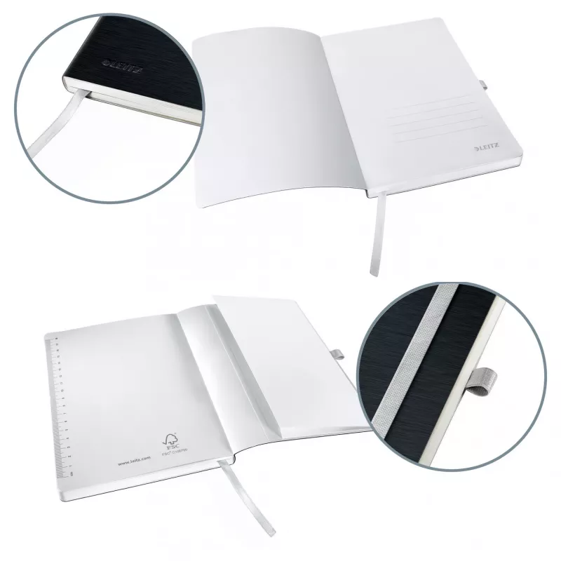 Leitz Style A5 užrašinė, lygus popierius, minkšti viršeliai, juoda, 80 lapų, 100 g/m²