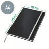 Leitz Style užrašų knyga A4 linijinė kietais viršeliais, Monochromatic, Juoda, A4, 80 lapų, 100 g/m², Linijinis popierius