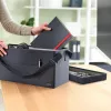 Leitz Fabric Hot Desking Work Bag su dangčiu, laikymo krepšys, pilka, stačiakampė, audinys, vienspalvis, unisex