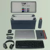 Leitz Fabric Hot Desking Work Bag su dangčiu, laikymo krepšys, pilka, stačiakampė, audinys, vienspalvis, unisex