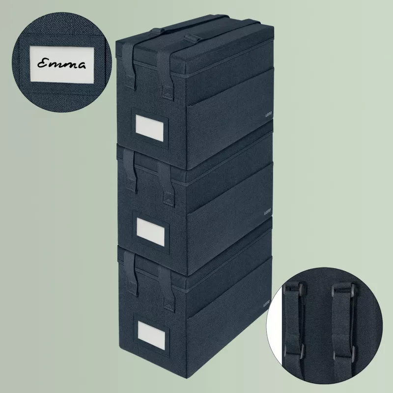 Leitz Fabric Compact Hot Desking Work Bag su dangčiu, pilka