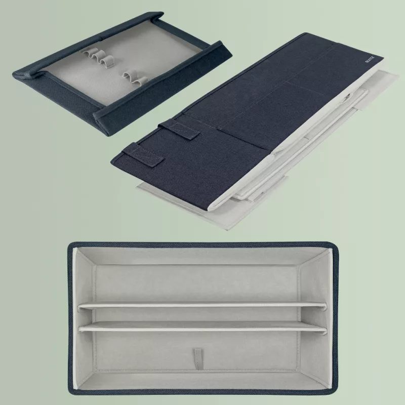 Leitz Fabric Compact Hot Desking Work Bag su dangčiu, pilka