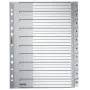 Leitz 12800000 skaitmeniniai skirtukai, kartonas, pilka