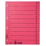 Leitz 16580025 Skaitmeniniai skirtukai, kartonas, raudoni, A4