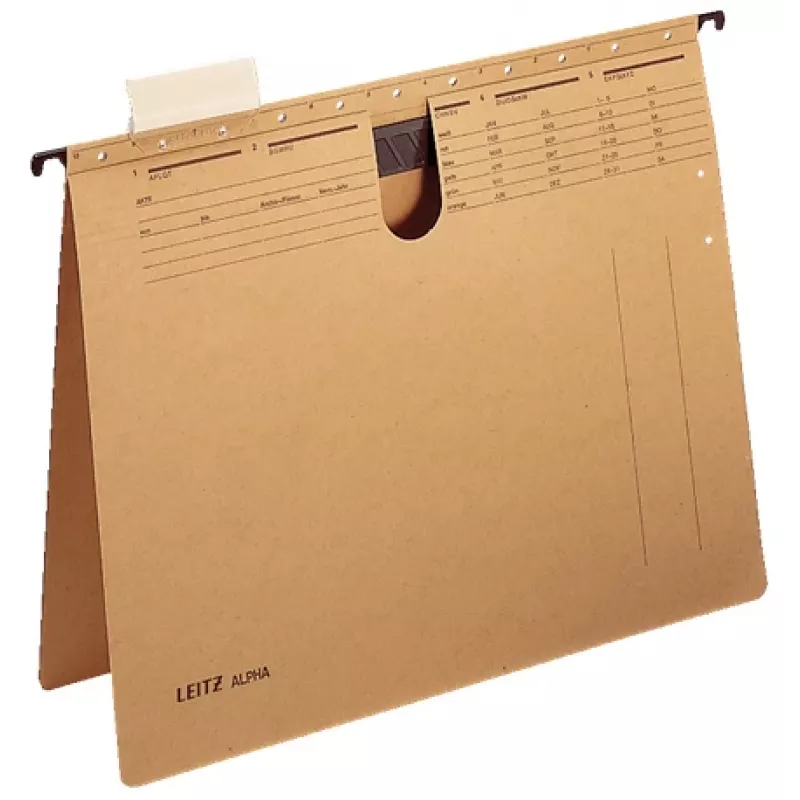 Leitz Alpha pakabinamas aplankas, kartonas, polipropilenas (PP), A4, ruda