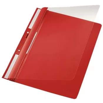 Leitz 41900025 aplankas PVC raudonas, skaidrus