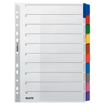 Leitz 43210000 tuščias skirtukų indeksas, kartonas, įvairiaspalvis