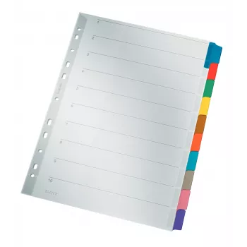 Leitz 43210000 tuščias skirtukų indeksas, kartonas, įvairiaspalvis