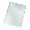 Leitz 43240000 Skaitmeniniai skirtukai, kartonas, plastikas, pilki