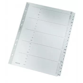 Leitz 43280000 Abėcėliniai skirtukai Kartonas Pilka