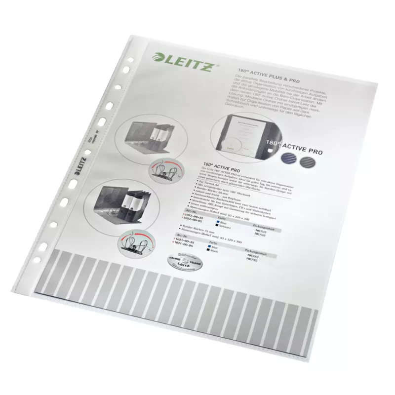 Leitz High Quality Pocket, 210 x 297 mm (A4), permatoma, polipropilenas (PP), portretinė, viršus, 230 mm