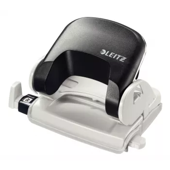 Leitz 5038 NeXXt skylmušė, 2 skylės, 16 lapų, juoda, plastikinė