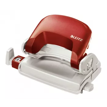 Leitz 5058 NeXXt skylmušis, 2 skylės, 10 lapų, raudonas, plastikinis, 8 cm, 5.5 mm, A4