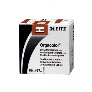 Lipdukai Leitz Orgacolor, rudi, užapvalintas stačiakampis