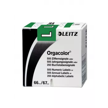 Lipni etiketė Leitz Orgacolor apvaliais kampais Žalia