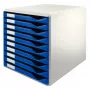 Leitz Form Set dokumentų dėžutė, 10 stalčių, plastikas, mėlyna/pilka, 285x355x290 mm