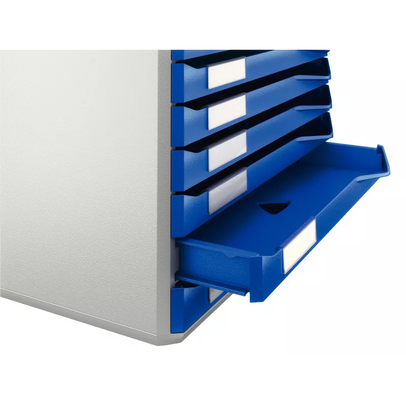 Leitz Form Set dokumentų dėžutė, 10 stalčių, plastikas, mėlyna/pilka, 285x355x290 mm