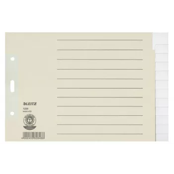 Leitz 12260085 tuščias skirtukų indeksas, popierius, pilka