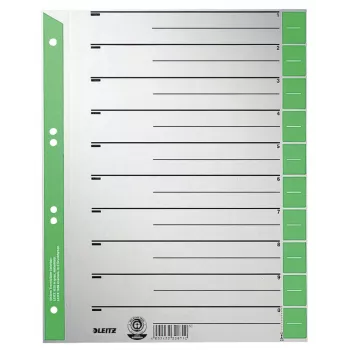 Leitz 16520055 Skaitmeninis skirtukų indeksas, kartonas, žalia, pilka