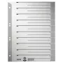 Leitz 16520085 skaitmeniniai skirtukai, kartonas, pilka, A4