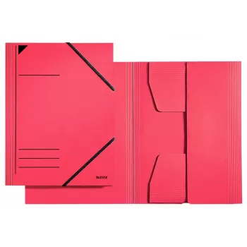 Leitz 39810025 aplankalas su 3 atvartais, kartonas, raudonas, A4