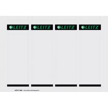 Leitz Spine Label PC Printable LAF 180° 80 mm, Pilki, Maišelis/100
