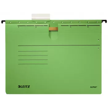 Leitz Alpha kabantis segtuvas Kartonas A4 Žalia 5 vnt