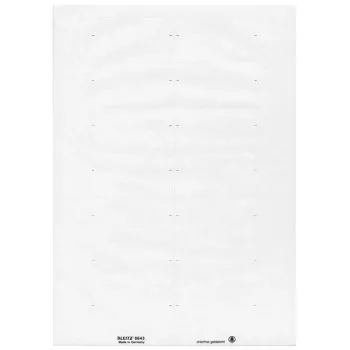 Lipnūs etikečių lapai Leitz 66430001, balta, stačiakampė, 73 x 40 mm, A4, 14 vnt.
