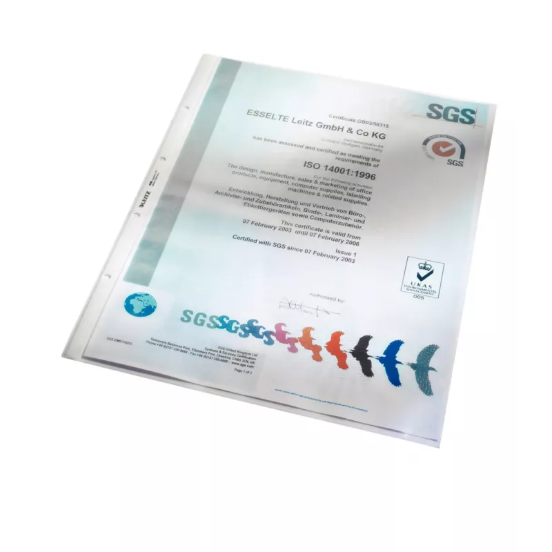 Leitz 47020000 apsauginis lapas 420 x 300 mm (A3 albumas) polipropilenas