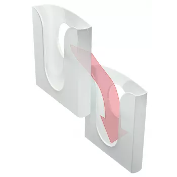 Leitz Literature stand trays Presenter, plastikas, permatomas, A4, 255 mm, 45 mm, 280 mm