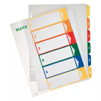 Leitz PC spausdinamas indeksas, PP, ypač platus, skaitmeninės kortelės, polipropilenas (PP), mėlyna, žalia, oranžinė, raudona, geltona, 245 mm, 2 mm, 305 mm