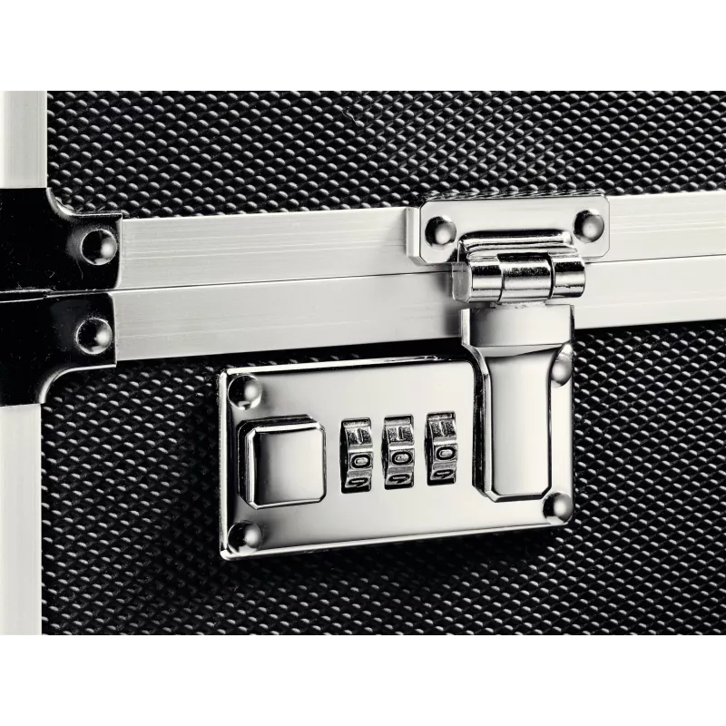 Leitz Mobile Filing Case Lockable A4, juoda, chromas, plastikas, kombinacinis užraktas, 15 L, 366 mm, 165 mm
