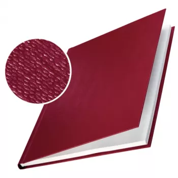 Leitz impressBIND kieti lininiai viršeliai 10,5 mm, A4, kartoniniai, raudoni, 105 lapų talpa