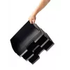 Dėklas laiškams Leitz Plus Landscape Jumbo, juodas, plastikinis