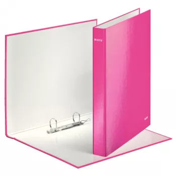 Leitz WOW Laminuotas segtuvas A4+ 2DR/25mm, rožinis, baltas