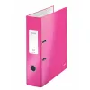 Leitz Lever Arch File 180° WOW POB/Laminuotas A4/80mm, A4, Kartonas, Rožinė, 600 lapų, 80 g/m², 8 cm