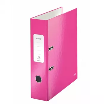 Leitz Lever Arch File 180° WOW POB/Laminuotas A4/80mm, A4, Kartonas, Rožinė, 600 lapų, 80 g/m², 8 cm
