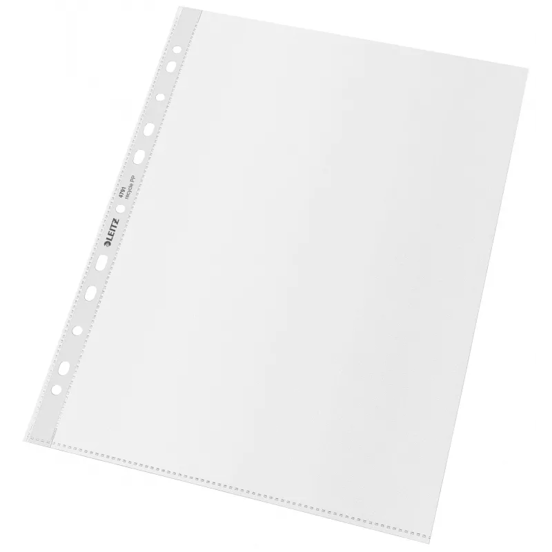 Leitz Recycle A4 Kišenė, 210 x 297 mm (A4), Skaidri, Polipropilenas (PP), Portretinė, 0,1 mm, 230 mm