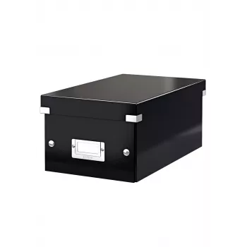 Leitz Click & Store WOW DVD laikymo dėžė, juoda, kartonas, 570 g