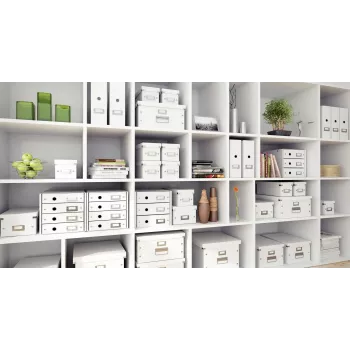 Leitz Click & Store WOW DVD laikymo dėžė, balta, kartoninė, 206 mm, 325 mm, 147 mm, 570 g