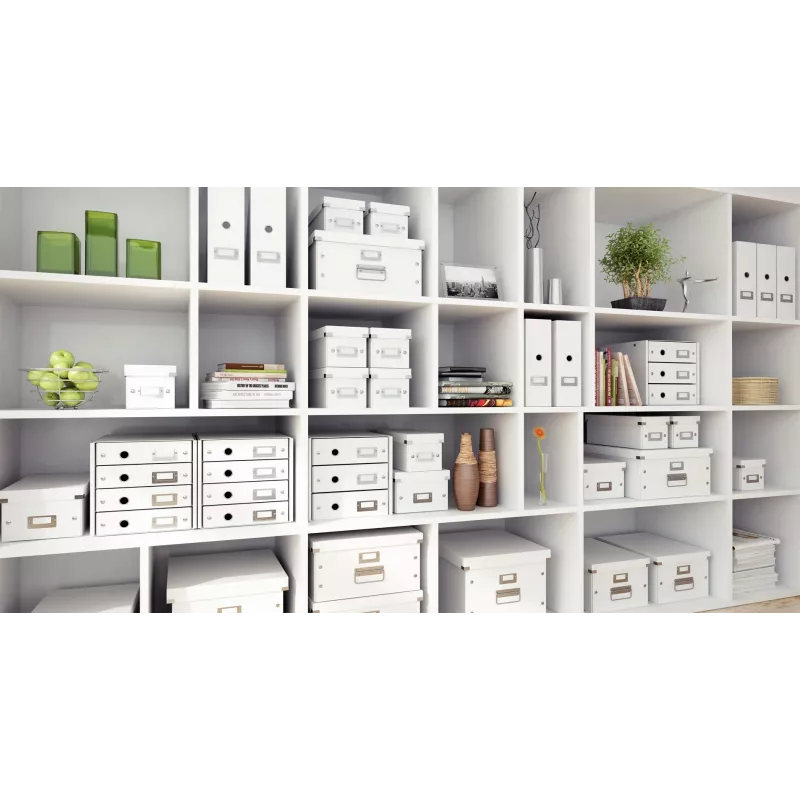 Leitz Click & Store WOW DVD laikymo dėžė, balta, kartoninė, 206 mm, 325 mm, 147 mm, 570 g